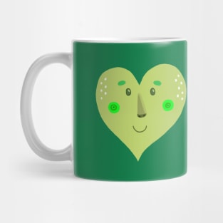 Green heart Mug